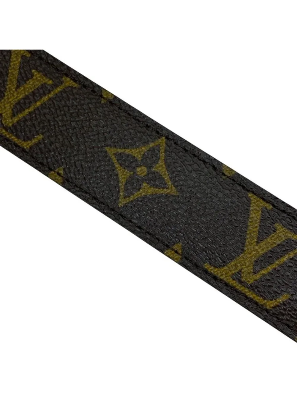 Louis Vuitton Monogram Ceinture Ellipse Belt Leather Brown Fine Daily Practical